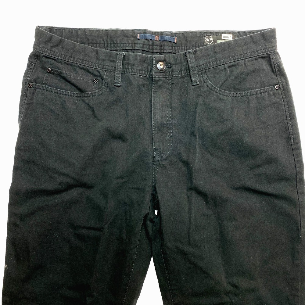 Weatherproof Pants Mens 36 Black Algodon Cotton Five Pocket Relaxed Fit